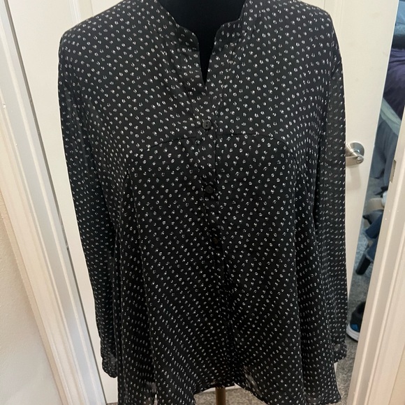 Chico's Tops - Chico’s flowy long sleeve semi-sheer top. Size 3(US-XL).